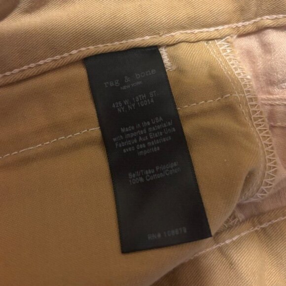Rag & Bone $395 Retail Rose White Two Toned High Waisted Jeans Womens Size 24 - Picture 7 of 8